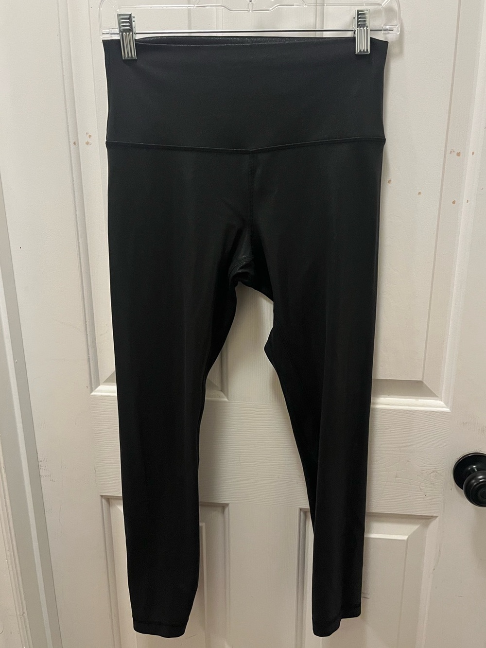 🍋 LIKE NEW Lululemon Align HR Pant 25" *Shine - Radiate Foil Print Black - Sz 8